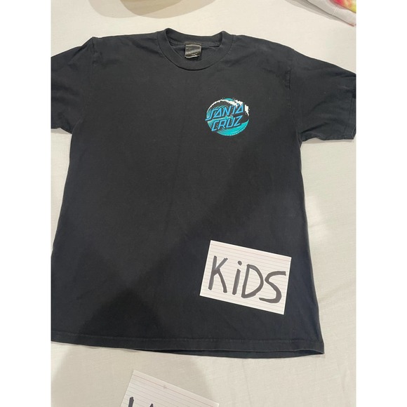 Santa Cruz Skateboards Logo Graphic T-Shirt Waves Optima Tag BoysSize M - Picture 4 of 7